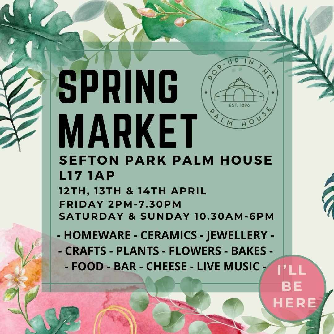 🌱🌼🌸Spring has sprung & the Spring Market is almost here 🌸🌼🌱 @popuppalmhouse - Spring Market Friday - 2pm - 7.30pm Saturday & Sunday - 10.30am - 6pm #local #shoplocal #springmarket #seftonpark #palmhouseliverpool #palmhouse #liverpool #liverpoolevents #spring #market