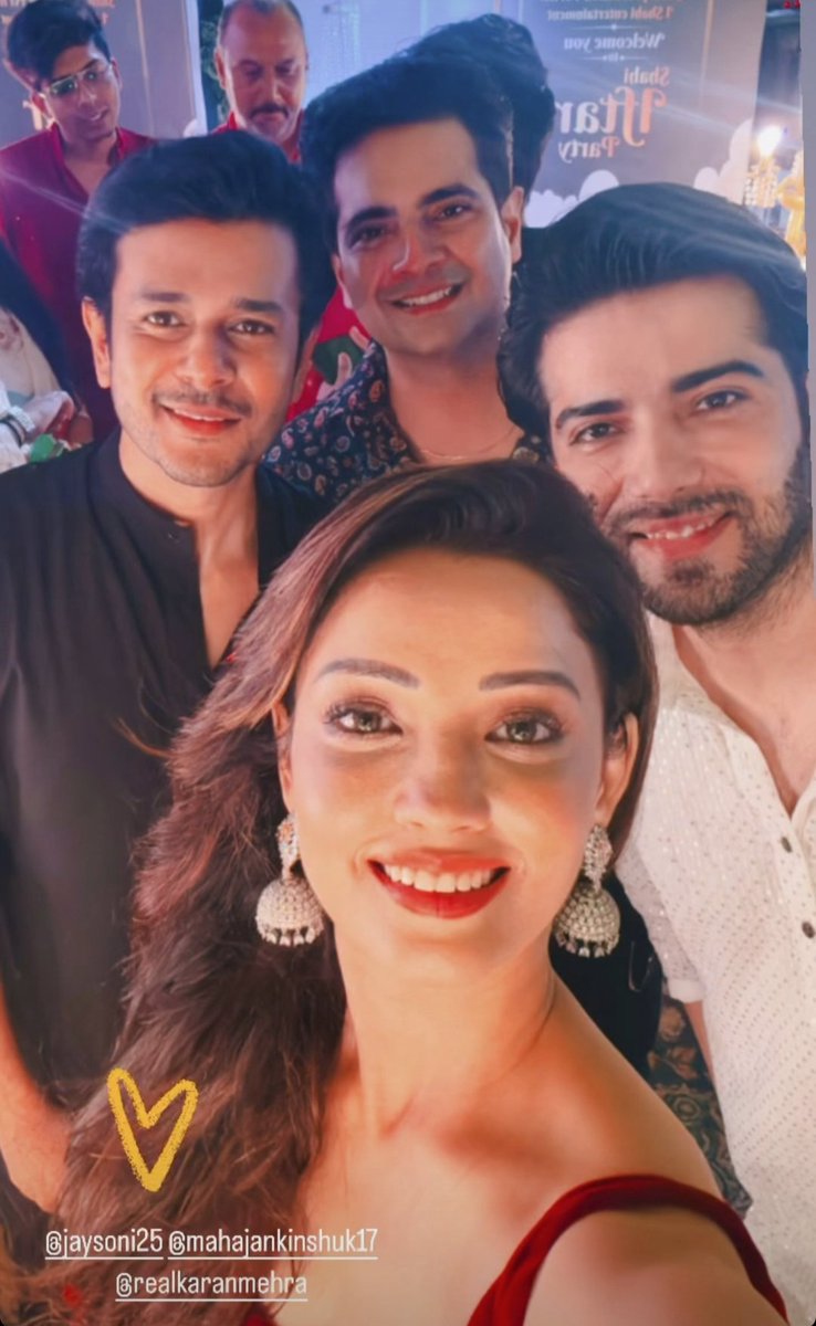 #AdaaKhan with #yrkkh gang❤️ #JaySoni #KaranMehra and #KinshukMahajan