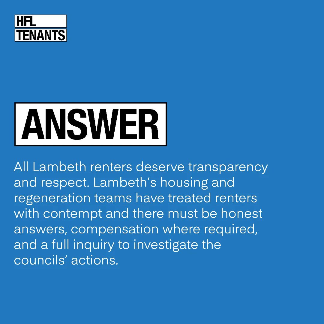 hfltenants's tweet photo. We hope you're listening, @lambeth_council! These are what we demand from you. We will not rest until our demands are acknowledged and fulfilled. We refuse to be socially cleansed and pushed off our estates. These are our homes, and we're not going anywhere ✊ #peoplenotnumbers https://t.co/lkEE6qC3B5