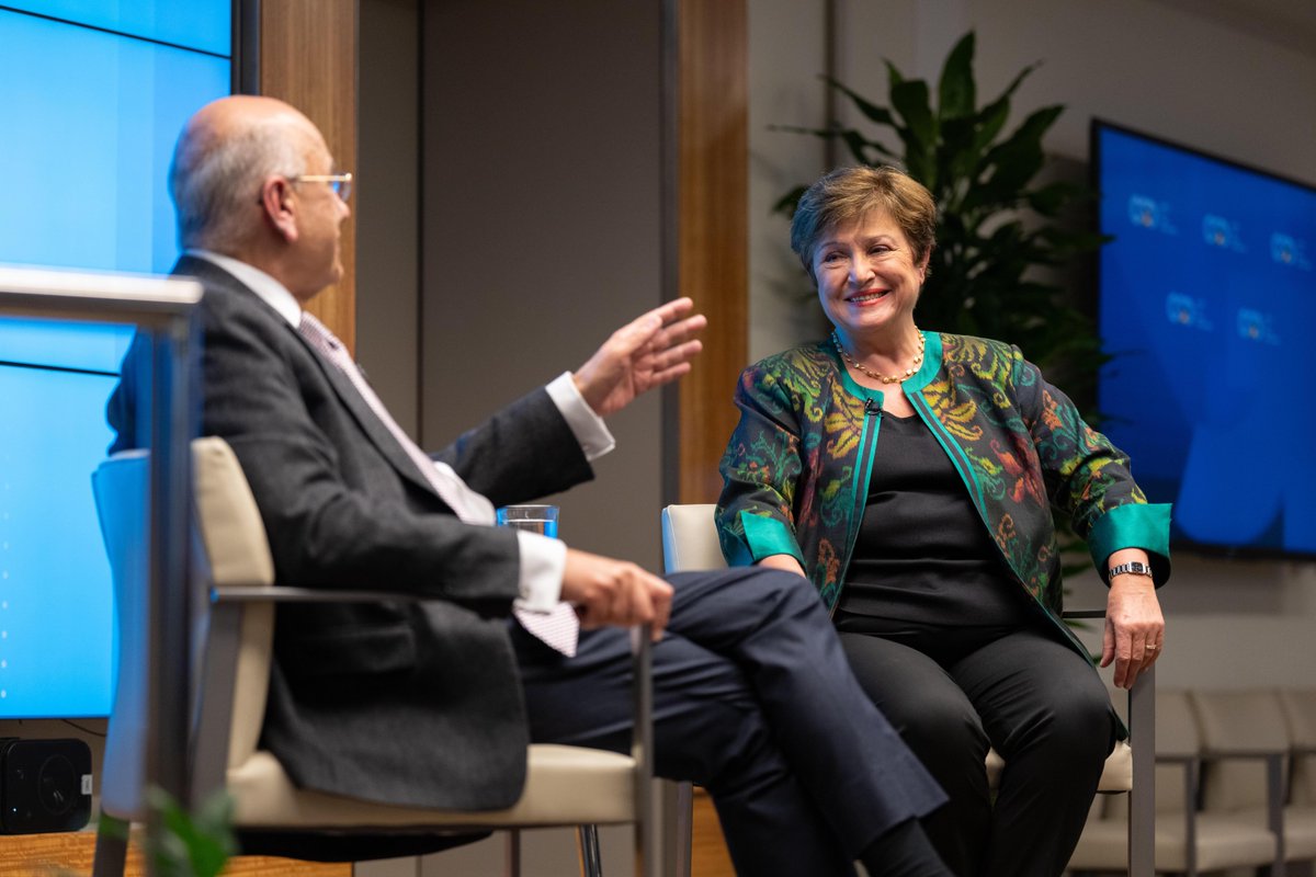 🌟 ICYMI: @IMFNews Managing Director @KGeorgieva joined @MasoodCGD to reflect on lessons learned from previous evolutions of the #IMF, how the institution can respond to new challenges, and more. Watch their full conversation here! ⬇ bit.ly/4crz2uw