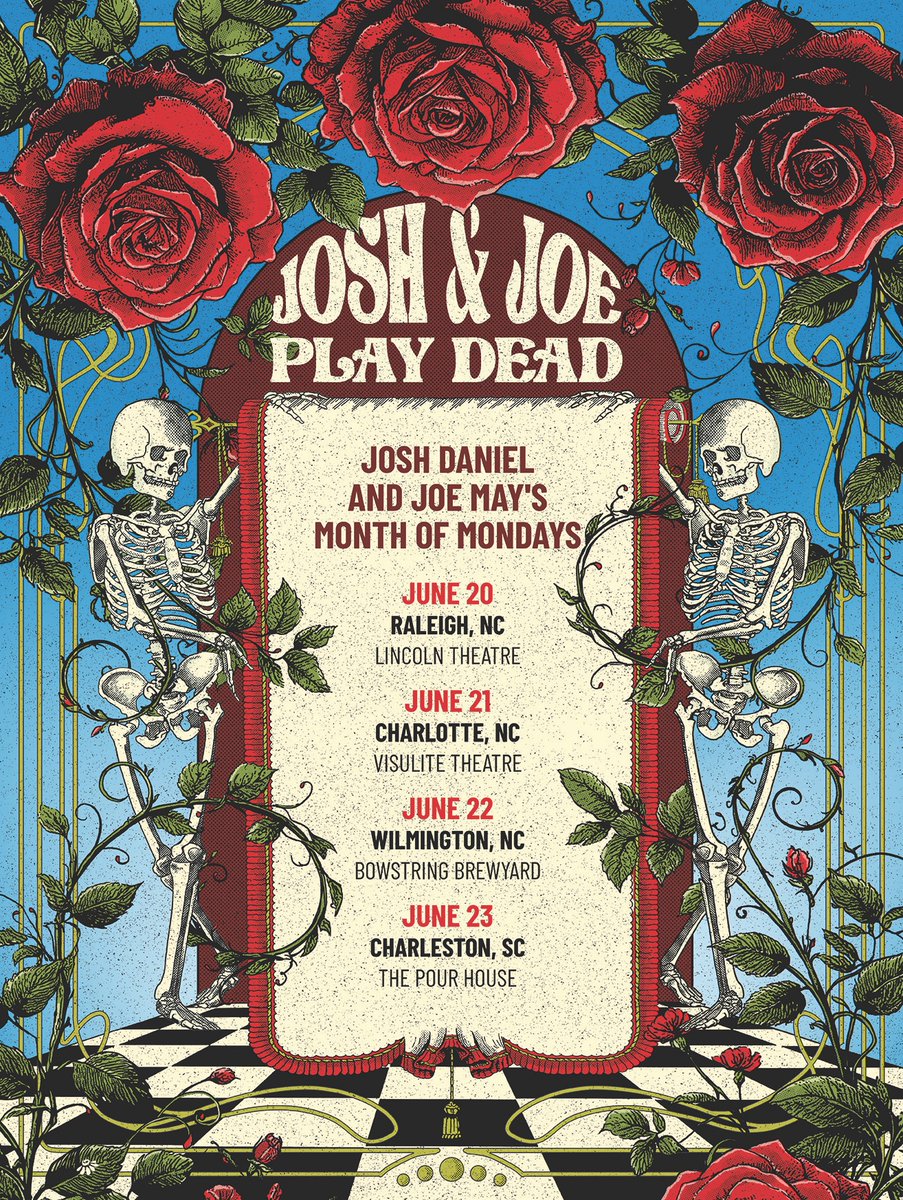 ANNOUNCING 6/21 @joshdanielband & @joemaymusic Month of Mondays Play Dead at the @VisuliteTheatre! ON SALE NOW 👇 visulite.com/shows/details/…