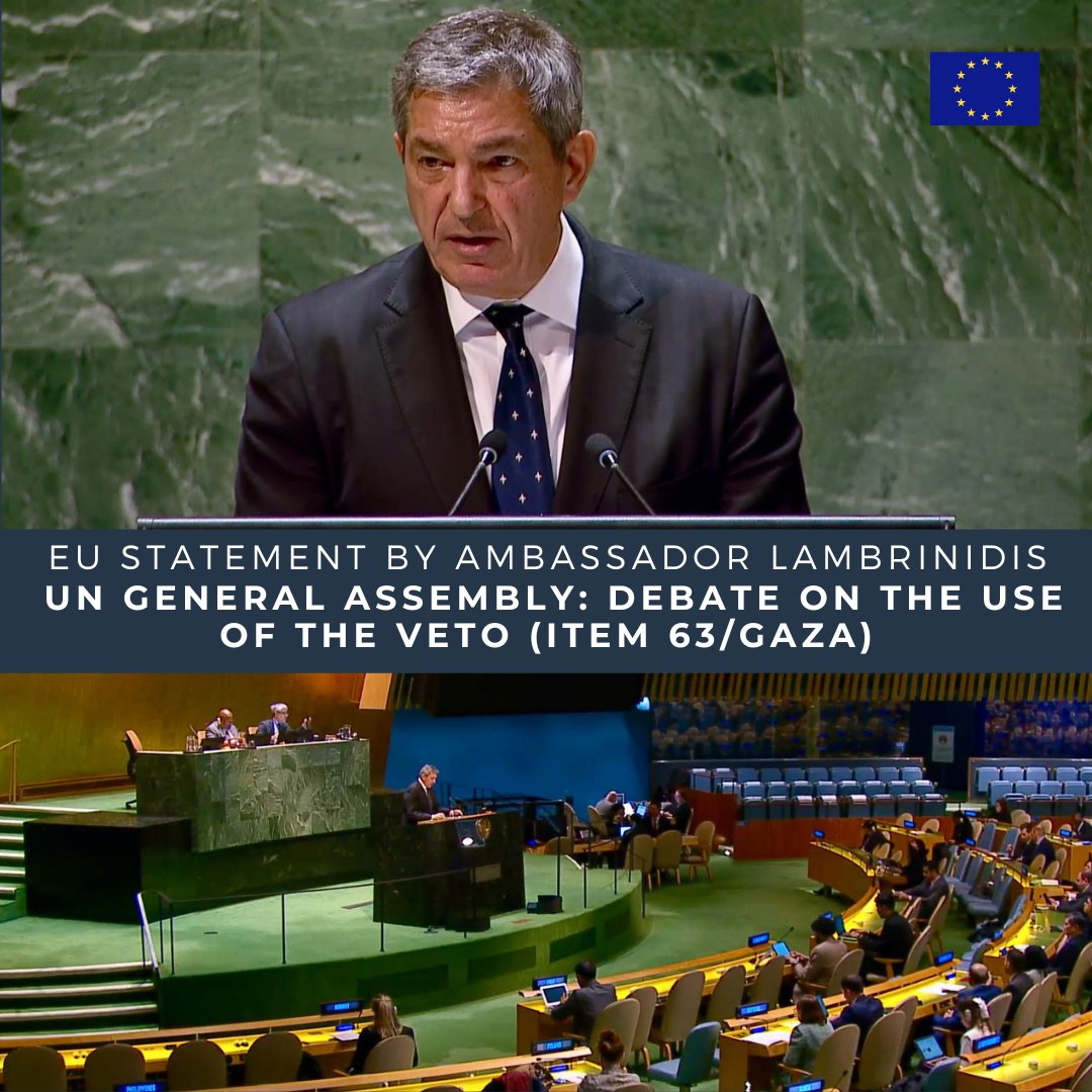 EU calls for immediate implementation of UNSCRs calling for immediate ceasefire leading to lasting sustainable ceasefire; unconditional release of all hostages & increased humanitarian aid. EU supports 2-state solution as only way for peace in the region. eeas.europa.eu/delegations/un…