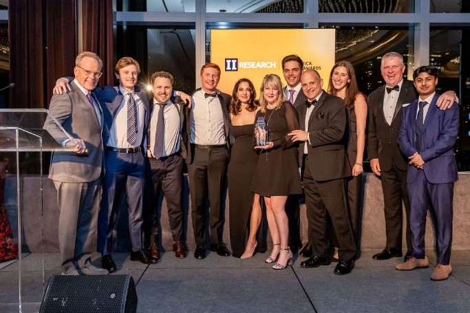 We celebrated with our client @Wolfspeed at @iimag's 2024 All-America Equities Awards, where $WOLF was named a ‘Most Admired Company.’ It’s been an honor supporting Wolfspeed on its journey in energy transition and to become a leader in the electrification of everything.