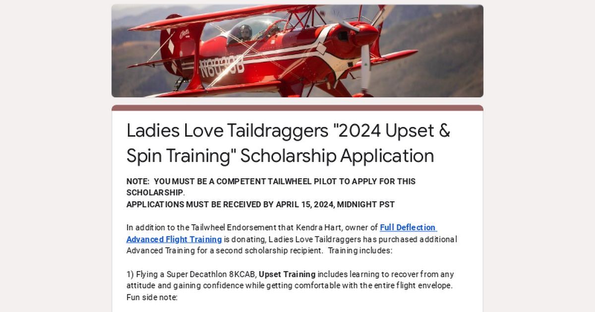 Scholarship opportunity! One more week...💰 buff.ly/3vA8jvg #studentpilot #aviation #pilot #pilotlife #cessna #flighttraining #flightschool