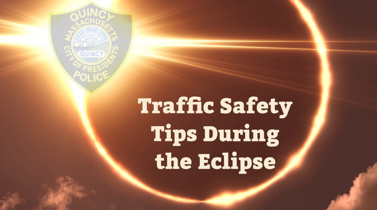 Let’s keep our roads safe during the eclipse! 🌕 Keep your eyes on the road while driving during eclipse. 🌖 Don’t attempt to wear eclipse glasses while operating vehicles. 🌗 Don’t take photos while driving. 🌘 Watch for pedestrians. 🌑 Don’t block traffic to view eclipse.