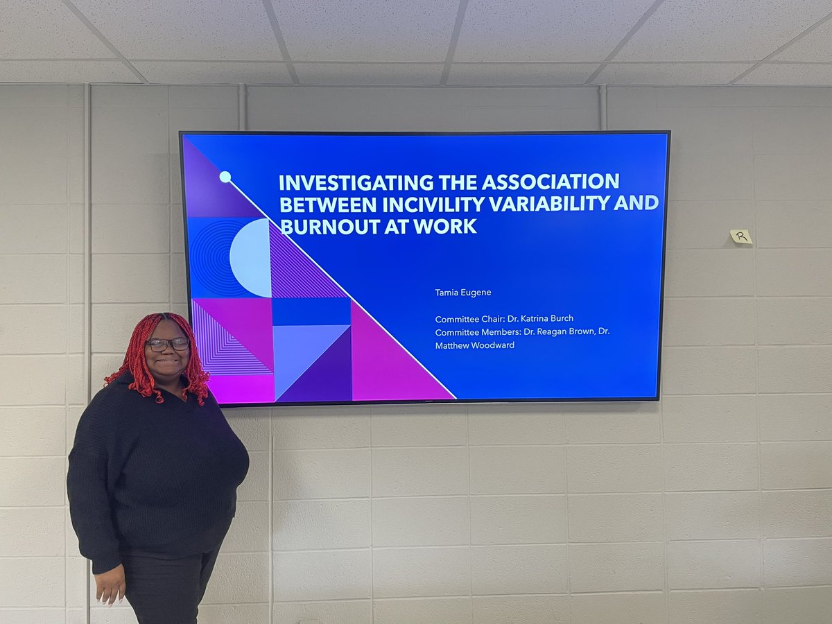 A HUGE congrats to M.S. #iopsych student, Tamia Eugene, on successfully defending her masters thesis April 4th! Watch out for this one, practitioner community - she’s a rising star! #climbhigher @wkuogden @PsySciencesWKU @wku