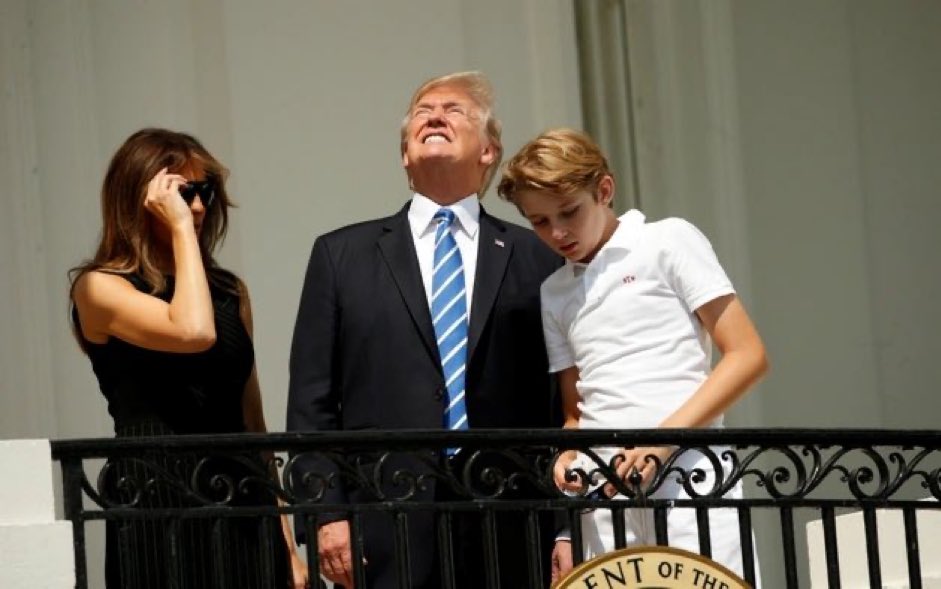 Claim: *Trump was more powerful than the Sun and therefore able to stare into a solar eclipse* Verdict: TRUE (see below) Biden could never