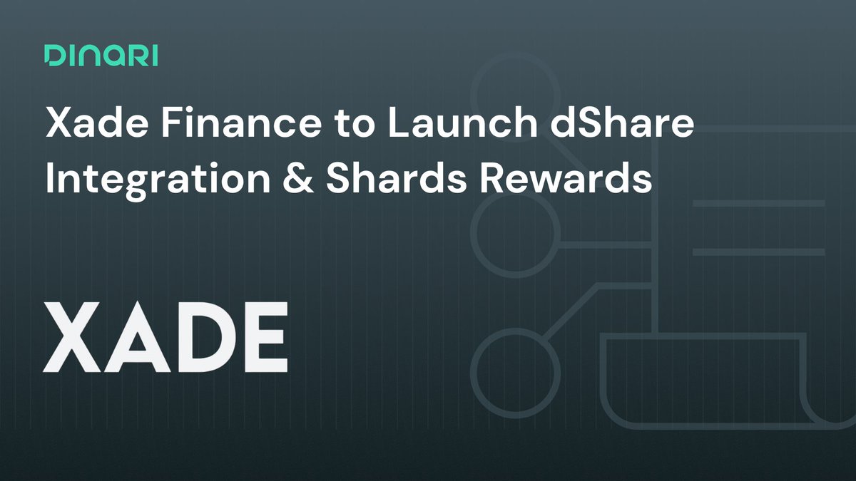 We're looking forward to one of our first #dShare integration partners, @XadeFinance, to launch Dinari tokenized stocks and Xade Shards rewards in the coming days. Make sure to stay tuned to their socials to learn how to stack Shards while seamlessly trading over 100k asset