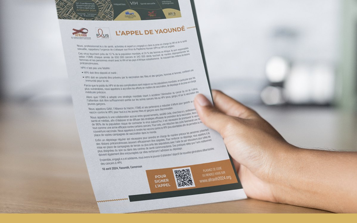 A l’occasion de la 12ème Conférence #AFRAVIH2024 l’AFRAVIH et <a href="/CoalitionPLUS/">Coalition PLUS</a> s’associent pour lancer un Appel aux politiques et à la communauté internationale : rappeler l’urgence de s’attaquer aux Virus du Papillome Humain #HPV 

👉 signez l'Appel : afravih2024.org/lappel-de-yaou…