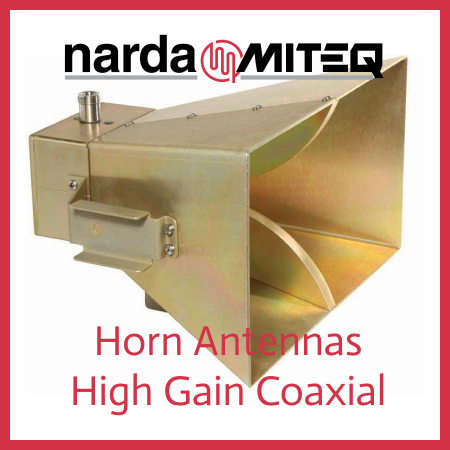 #NardaMITEQ manufactures a #highquality line of #Standard #Gain HornAntenna & #HighGain #HornAntenna that are #LinearlyPolarized, #lightweight and #CorrosionResistant.

#Pyramidal Horn Antenna, #microwavehorns are based on typical specs for std & high gain pyramidal horn antenna.