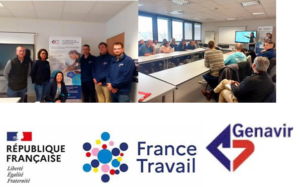 ➡️Semaine du maritime et du fluvial à l’agence France Travail de Brest Iroise : 
4⃣7⃣ Demandeurs d’emploi ont assisté, en mode hybride,  à la présentation des métiers existant au sein de la compagnie Genavir. 
Grand 🙏 à Sabrina Conq et son équipe pour la qualité des témoignages.