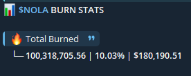 NOLA_Coin's tweet image. So, if I asked you @arbitrum @hkalodner @EricCryptoman @sgoldfed @OffchainLabs which coin burned as much supply as $NOLA did, what would you say to me? Yes it is FOR NOW 10% and numbers just keep going up.

$NOLA
