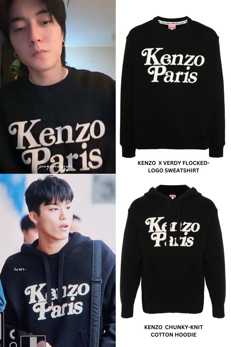 🦋 kenzo x verdy flocked logo sweatshirt 
🐺 kenzo chunky - knit cotton hoodie 

#하루토 #박정우