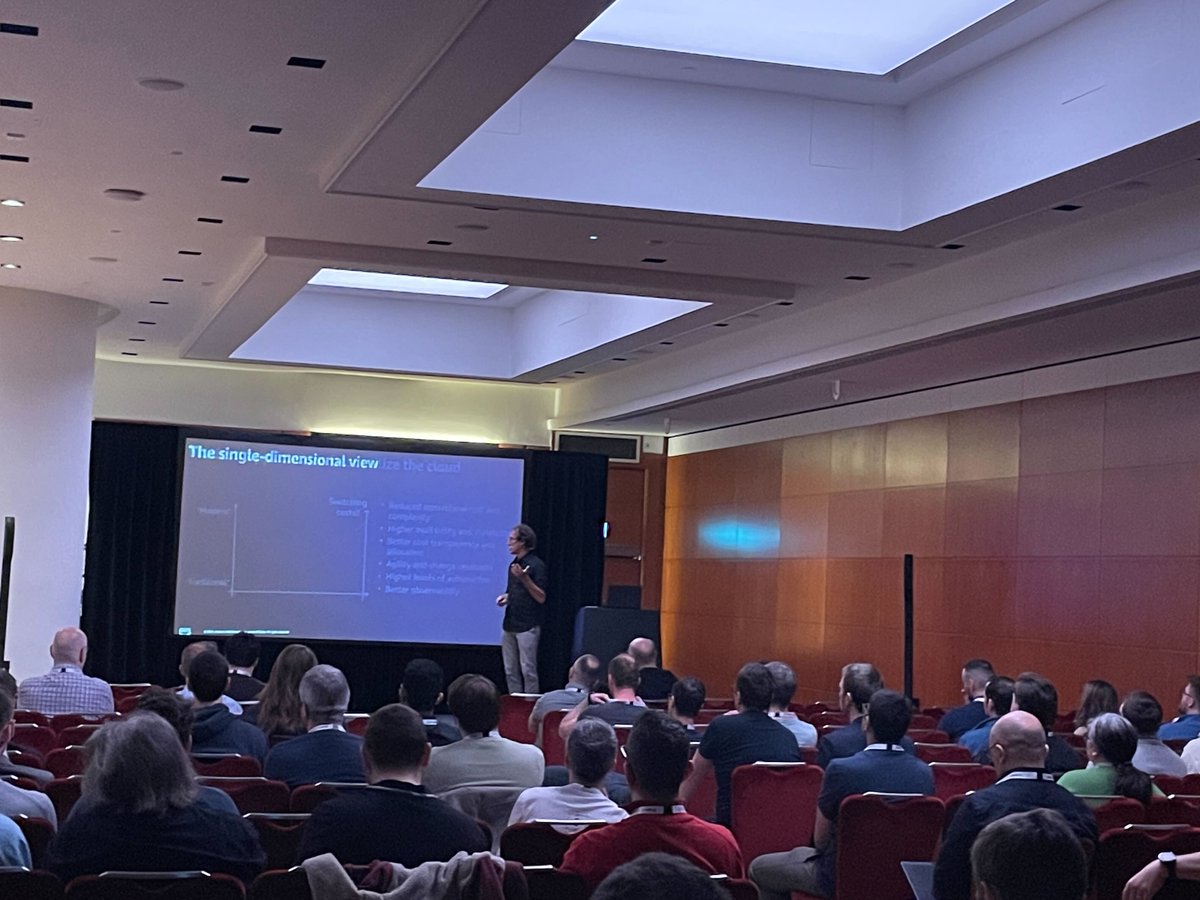 Great opening keynote! We examined trade-offs for modern cloud applications, explained why lock-in isn’t just the result of the services that you use, and revealed if the best abstraction layers actually exist. #devopscon #devops #londonweek #keynote