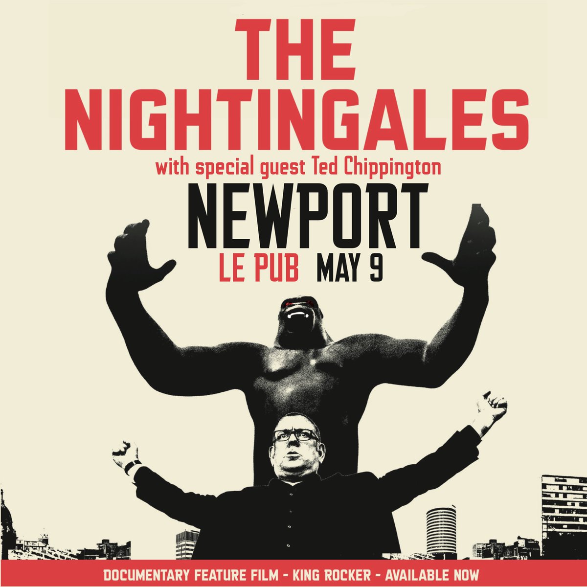 🚨LOW TICKET WARNING🚨 Nightingales & Ted Chippington hit Newport, Wales next month. Gonna be a bosta. Get ‘em in ze bag pronto gigantic.com/nightingales-t…