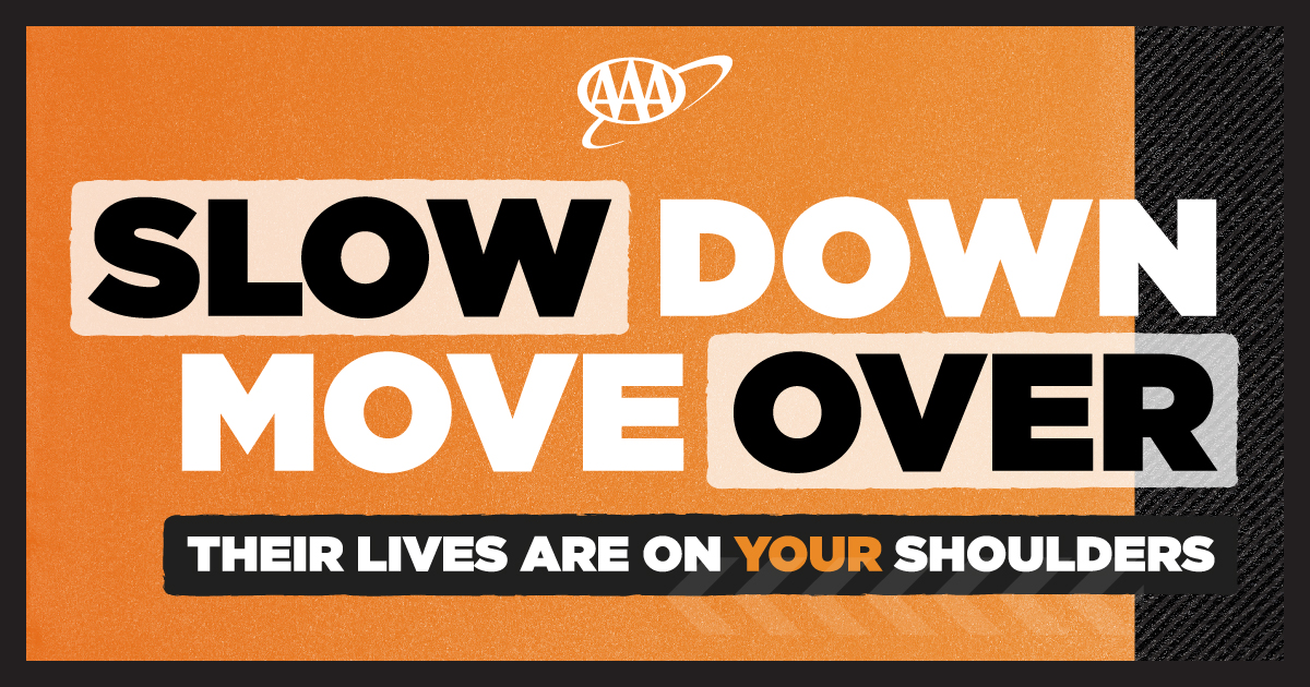 Protect those who protect us. When you see flashing lights on the roadside, #SlowDownMoveOver. It's a simple act that can save lives. #MoveOverMonday