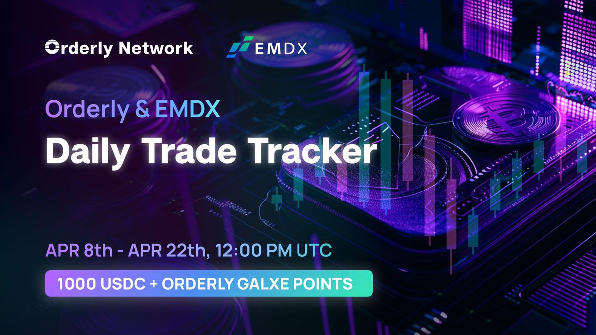 Want to get 20 Galxe points every single day + a share of 1000 USDC + an NFT? Join our latest trading competition, in partnership with @emdx_io! Users who complete transactions and clock in every day win! Stack those points+ merits! 🛣️ Link: app.galxe.com/quest/orderlyn…