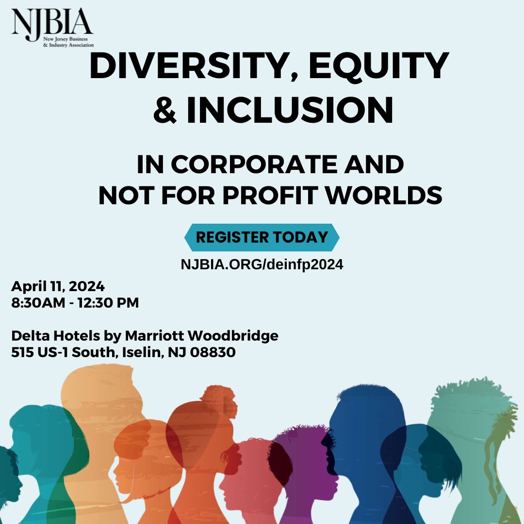 Join us to enhance your strategies for managing a multi-cultural and multi-generational workforce.

Register now for a transformative experience. bit.ly/3PSGiGl 

#NJBIA #DEI #NFP #Diversity #NotForProfits #WorkforceDevelopment #CulturalManagement #ROI