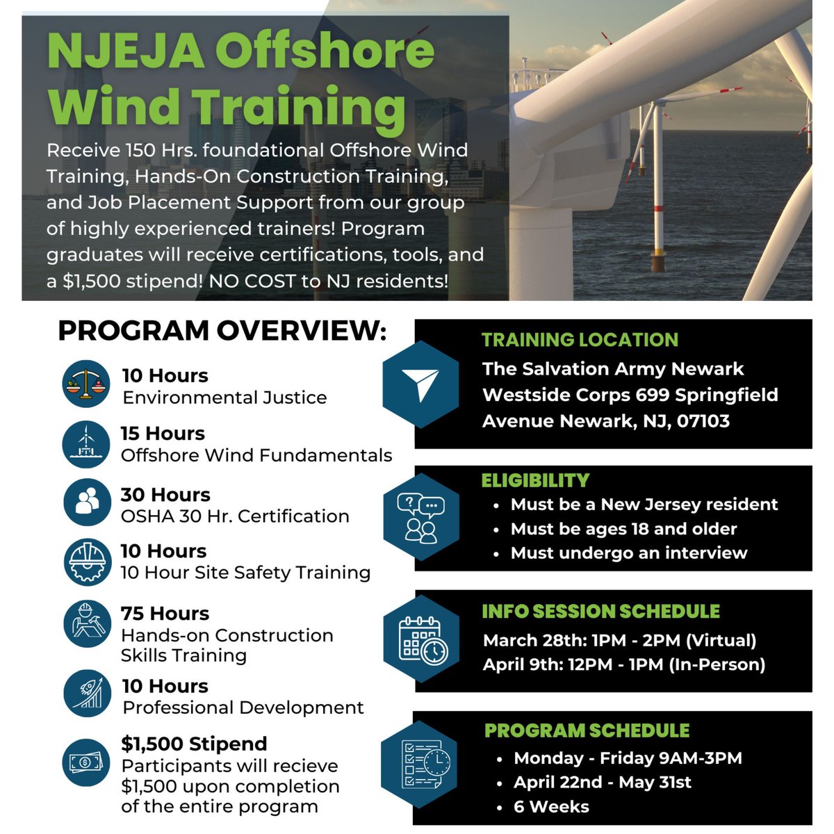 🗓 Save the Date: Learn more about our Offshore Wind Training Program by registering for tomorrow's info session. RSVP: tinyurl.com/NJEJAOSW