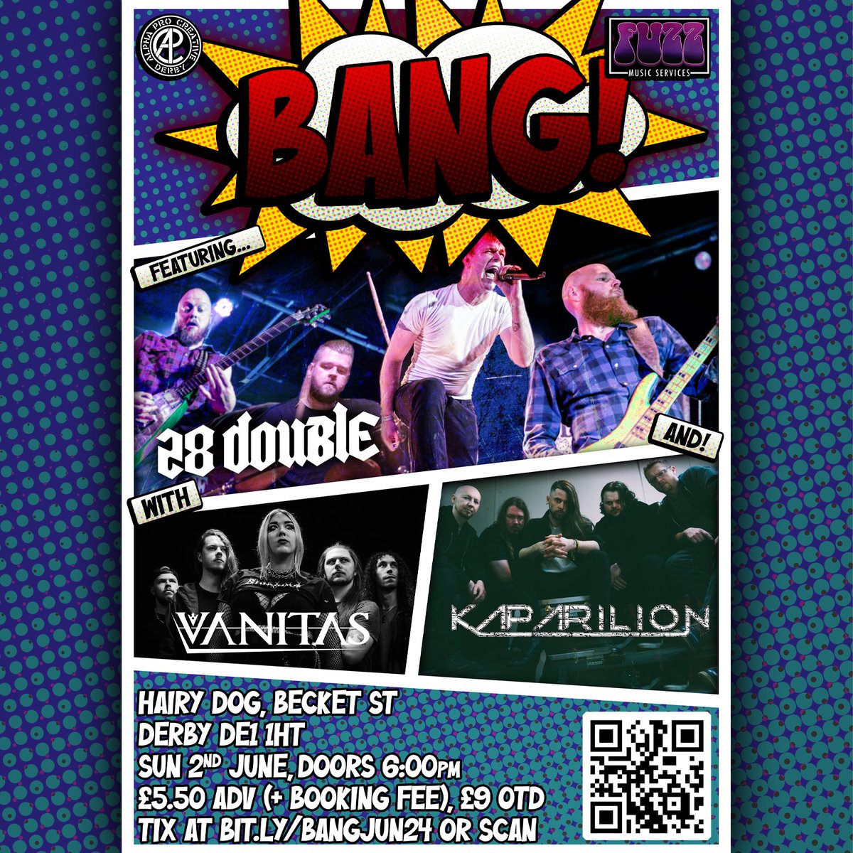 Our next BANG event will be taking place at The Hairy Dog on Sunday 2 June grab your early bird tickets now 👉 bit.ly/bangjun24 This time taking to the stage will be @28Double, Vanitas and @kaparilion!