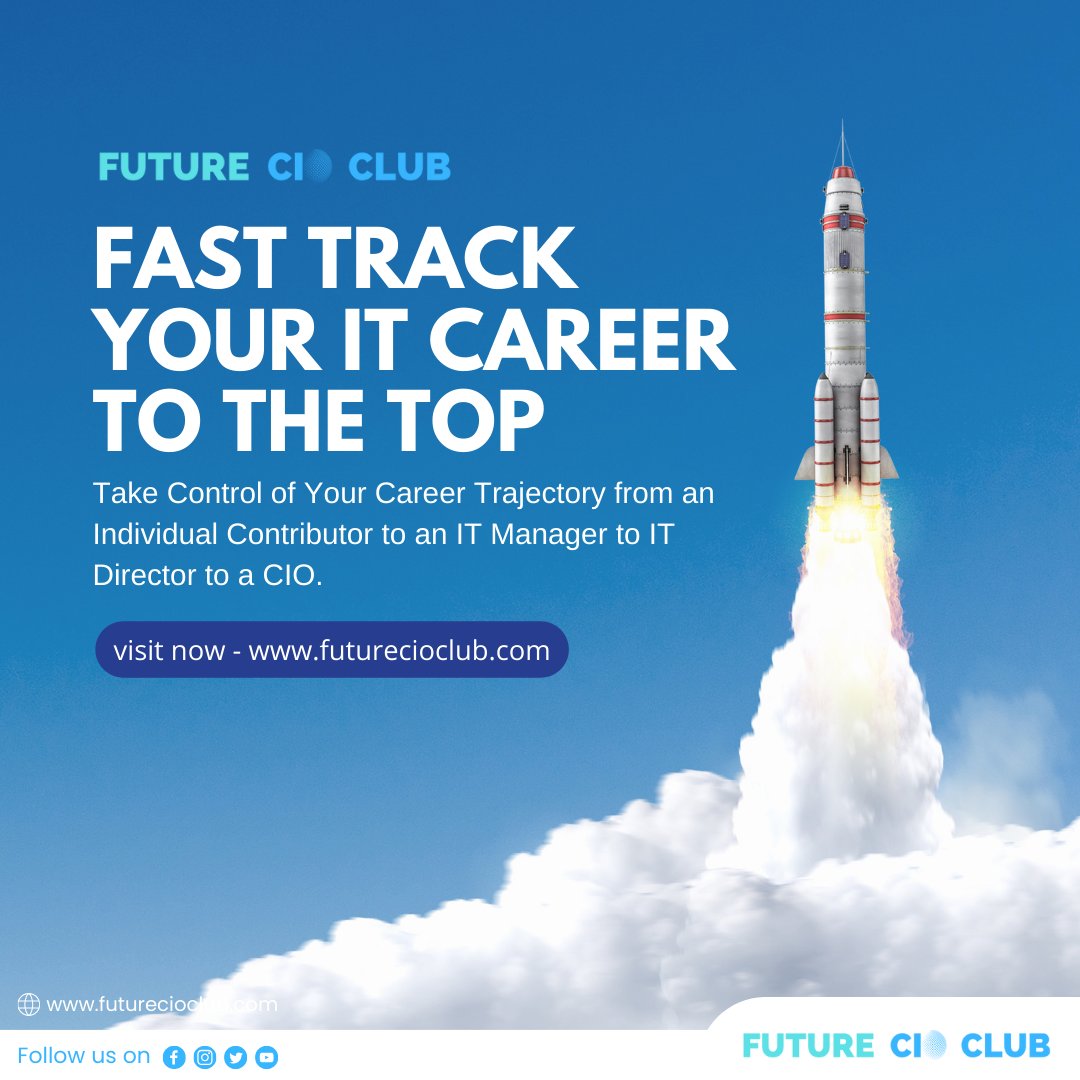🚀 Ready to skyrocket your IT career?

#FutureCIOClub #CareerDevelopment 
.
►Claim Your Spot in Our Exclusive Free Training Now and Learn from a CIO!
►Join now - futurecioclub.com/IT-Leadership-…
.
Unlock Your Leadership Potential Now for Just
$49/Month - futurecioclub.com