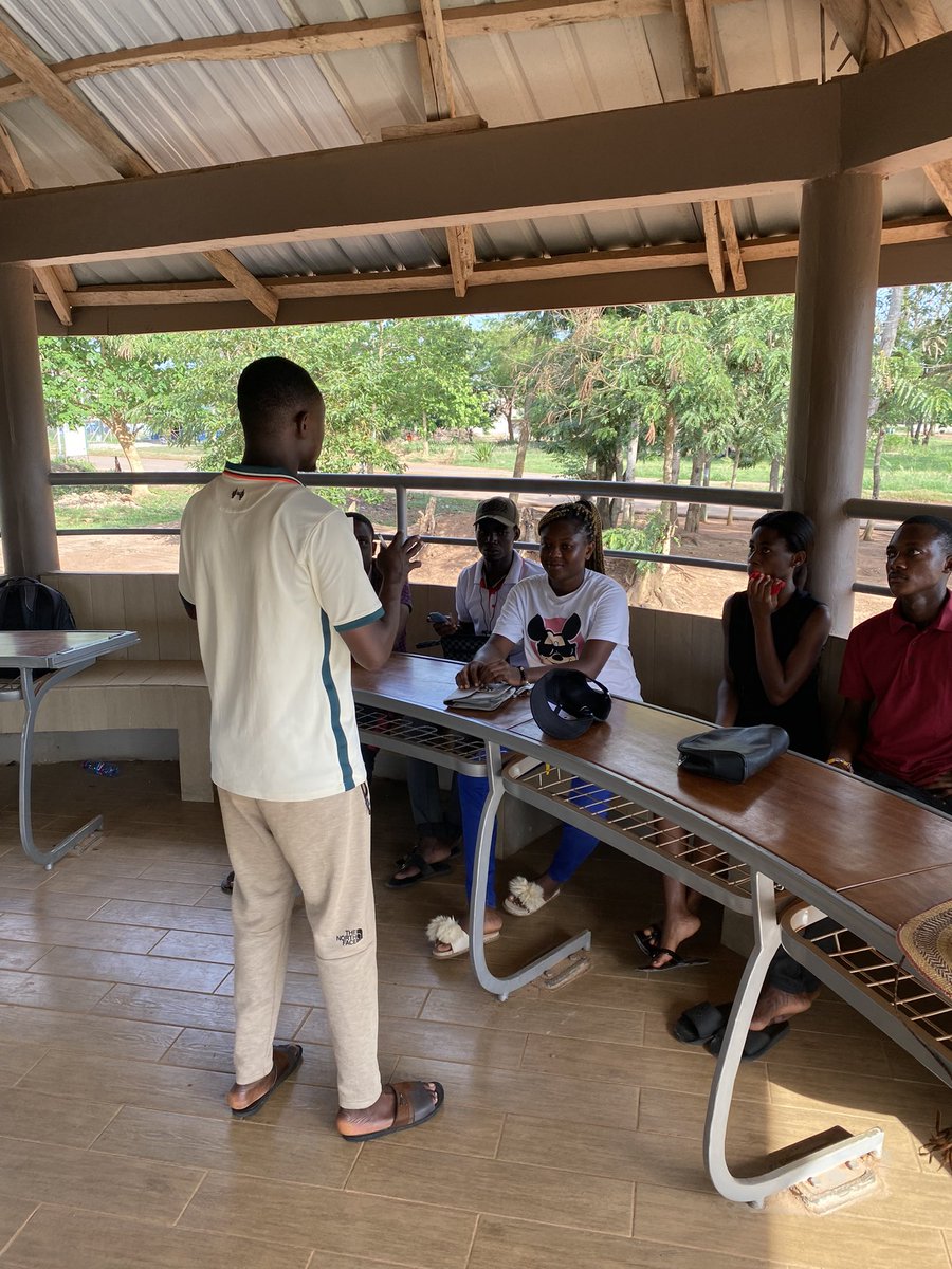 Speaking on UENR RED CROSS Yesterday General meeting. Discussing humanitarian initiatives, volunteer opportunities, fundraising efforts, and possibly planning future events or projects aimed at promoting health and well-being within the community. #redcross #Ghanaredcross #grc