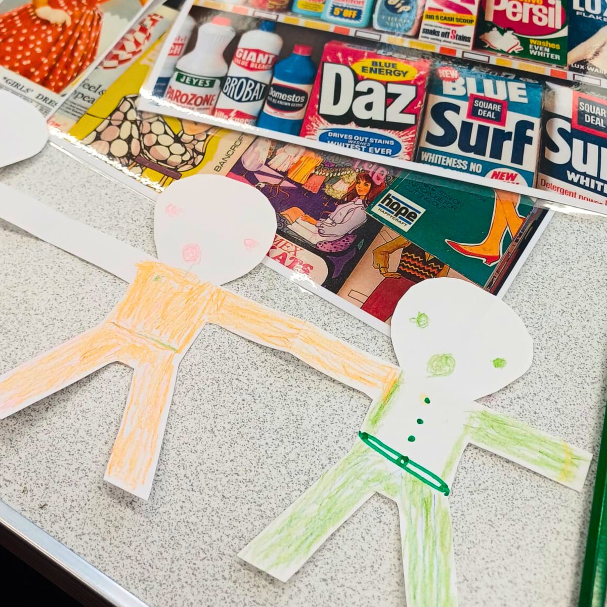 Some beautiful Paper Dolls made by Care Home attendees in our Creative Reminiscence Session! If you work in care and would like to run museum-designed reminiscence sessions, we are offering free training. Just send us an email to register! #dementia #freetraining #reminiscence