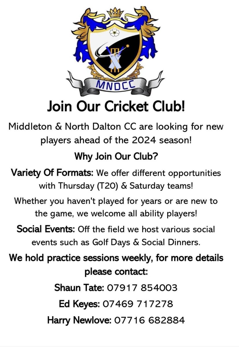 Middleton & North Dalton Cricket Club tweet media