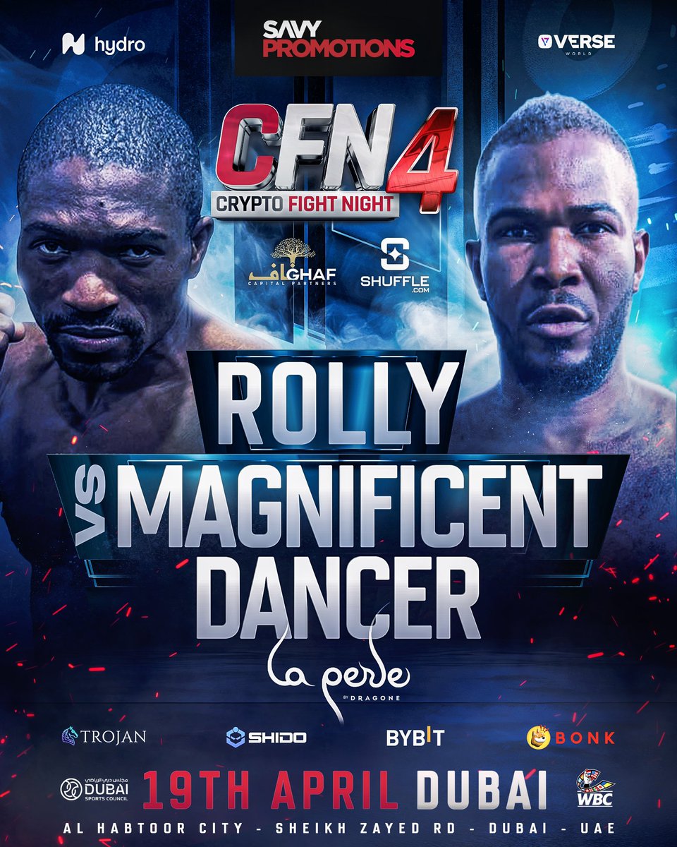 DON’T BLINK DURING THIS ONE! 👀 🇨🇲 Rolly Lambert 🆚 Austine Nmandi 🇳🇬 Rolly Lambert enters #CFN4 with a 75% finish rate across his 16 wins! 💥 Rolly takes on Austine Nmandi who himself holds a 85% finish rate! 😳 #️⃣ #CFN4 🥊 Ansem vs. Barney 📆 April 19th 📍 @laperledxb…