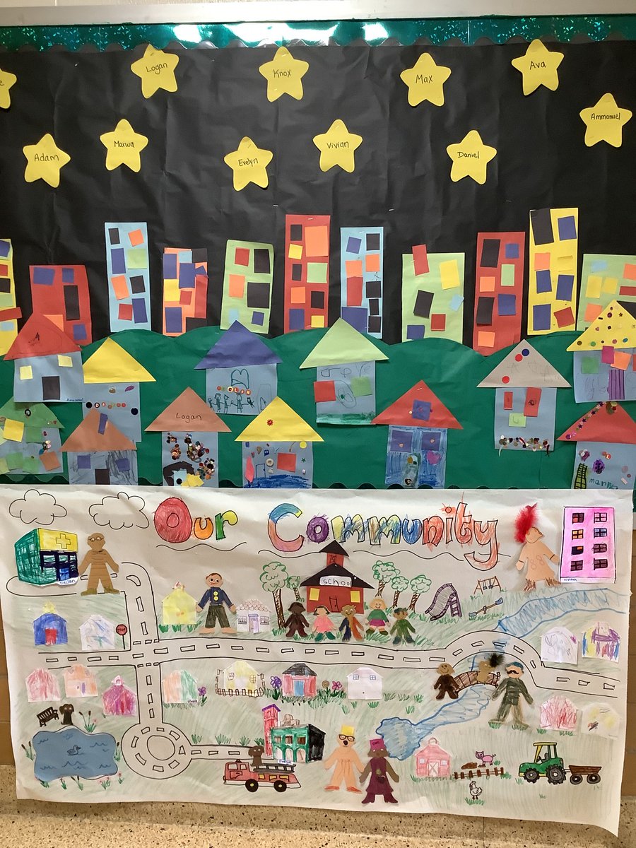 Ms. Diana’s class created our own community during the buildings study!