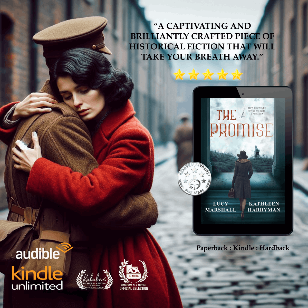 'A captivating and brilliantly crafted piece of historical fiction that will take your breath away! Absolutely recommend this well-developed and pull-at-your-heartstrings read. #KU #kindle #audible #paperback getbook.at/thepromise #Romance #HistoricalFiction #IARTG #Histfic