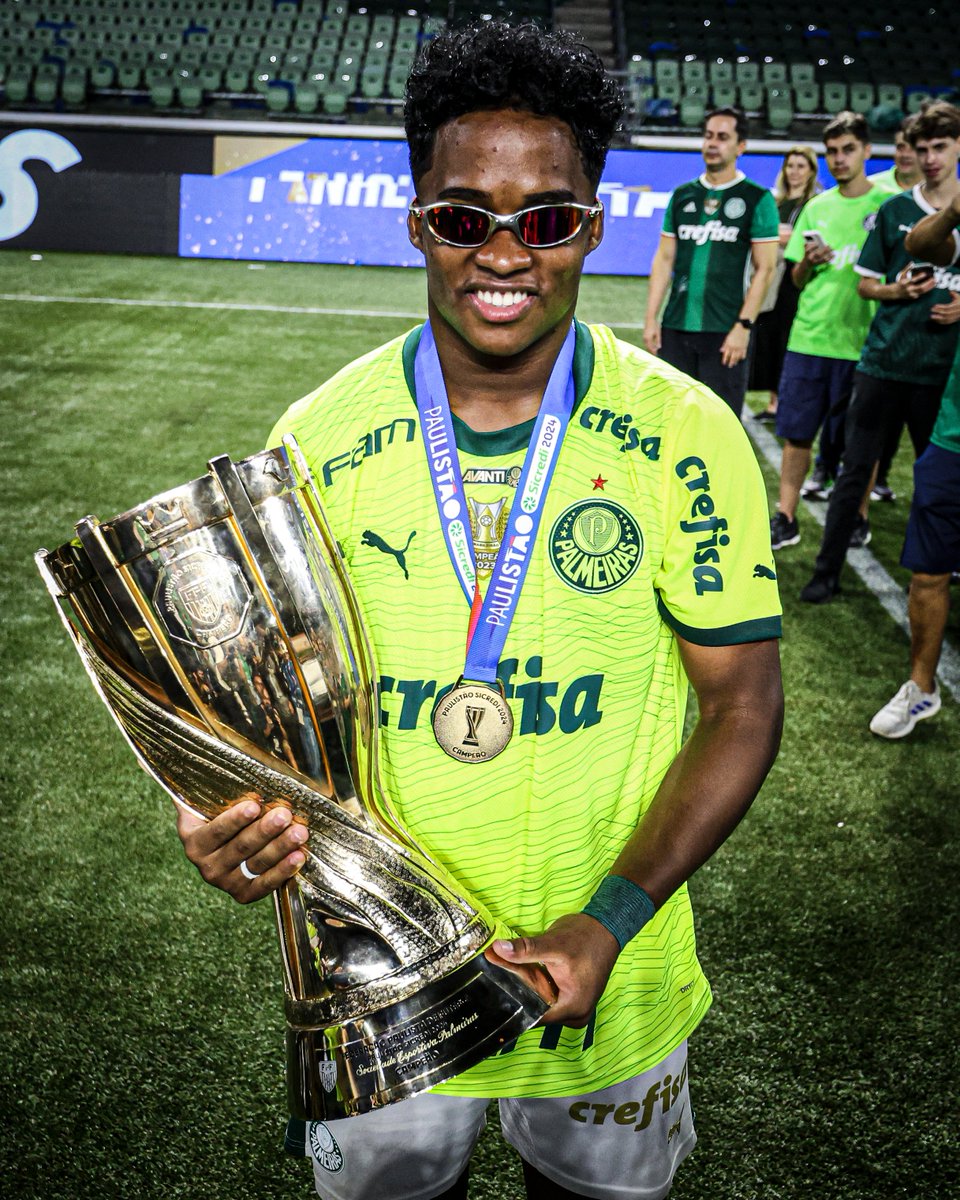 Endrick has already won his fifth trophy with Palmeiras... he's only 17 🤯 🇧🇷