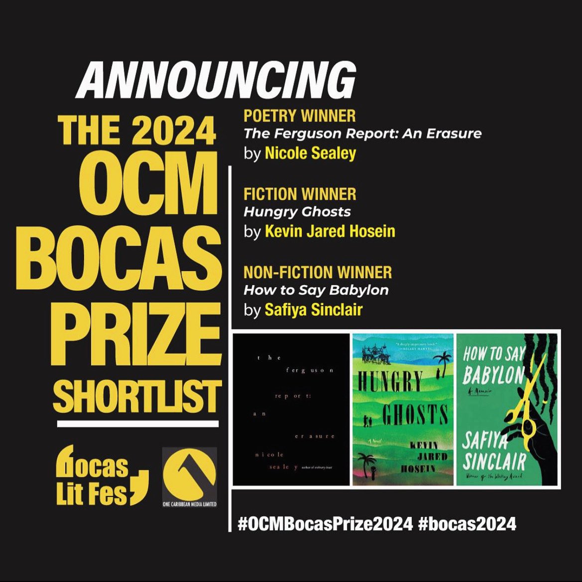 Landed in NYC yesterday to this news! Thank you @bocaslitfest and the esteemed poetry judges for this honor! And to be listed alongside my dear sister @safiyasinclair is an absolute gift! This win is for the place of my birth and dreams, St. Thomas, U.S.V.I. 🙏🏽✨ #CeasefireNow