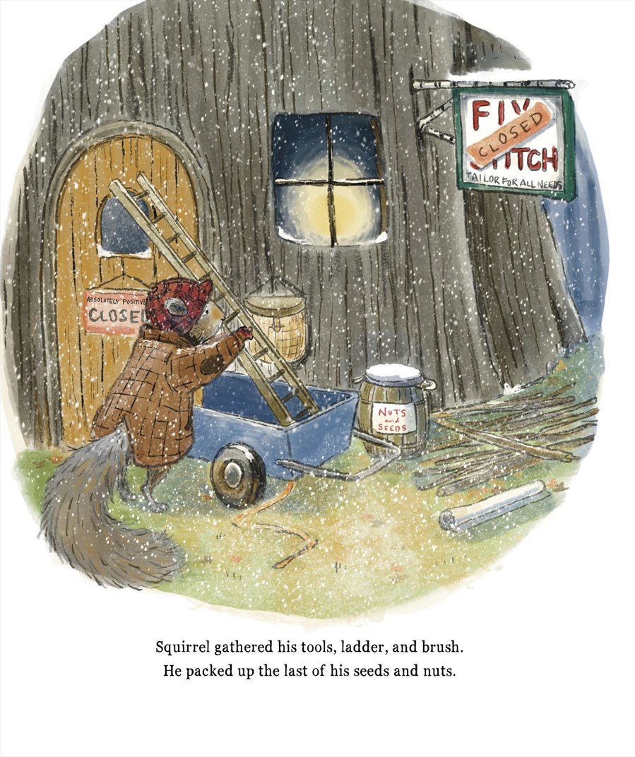 It's time for Squirrel to close his tailoring shop for the Winter. But when his neighbors need his special talent and attention, will he have time to prepare himself for the cold? Find out in “Fix & Stitch” by @barbara_nass and Liza Woodruff! 🐿️ rb.gy/ygnw0m