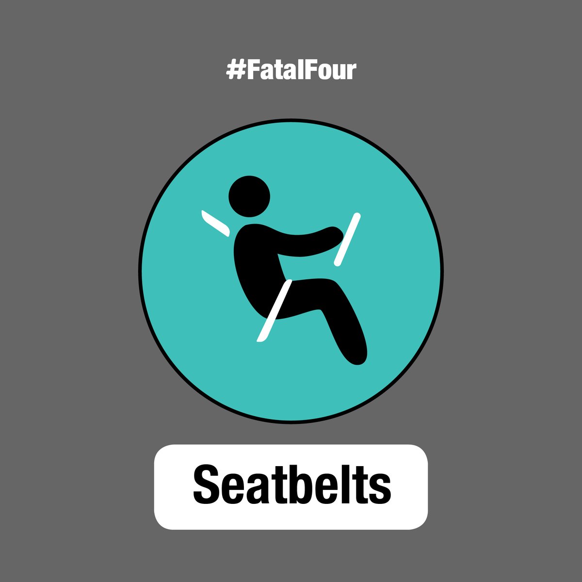 It is the law to wear your seatbelt and most motorists know it makes sense. Not wearing a seatbelt can be a fatal decision, even on short, familiar journeys and at low speed #BeltUp #FatalFour