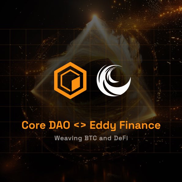 Eddy Finance is now LIVE on <a href="/Coredao_Org/">Core DAO 🔶</a> Mainnet 🌐 

Join us in our mission to seamlessly integrate Bitcoin with DeFi🌟 

Eddy Finance, a capital-efficient OmniChain DEX that specialises in native asset transfers teams up with Core DAO, a Bitcoin-powered Layer-1, to weave the