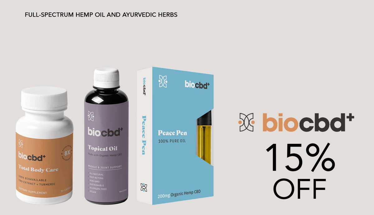 🎉 Get ready to save big on CBD products! 🌿💨 Enjoy 15% OFF site-wide at Bio CBD Plus with coupon code soc15off. Shop now at buff.ly/3vQMcAL and feel the difference! #CBD #SaveOnCannabis 🔥