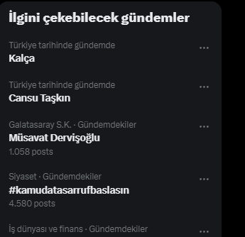 Türkiye gündeminde 5. sıraya geldik👏👏👏
Ülke konuşması gereken gerçke gündemini konuşmaya başladı...
Halkımız israfa son diyor, kamuda tasarruf tedbirlerinin alınmasını istiyor.
#kamudatasarrufbaslasın #kamudaisrafason #kamukemersıksın #israfitibardegildir 
<a href="/memetsimsek/">Mehmet Simsek</a>