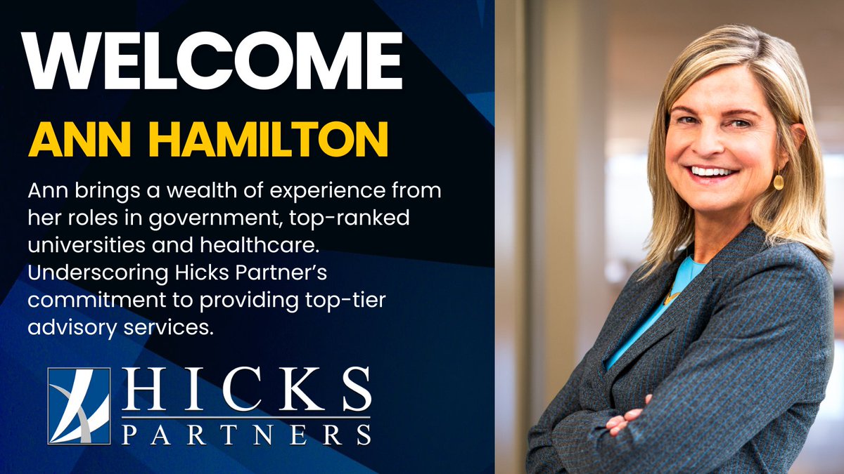 Hicks Partners welcomes Ann Hamilton as Senior Advisor, enriching our expertise in government relations and public affairs. Her distinguished career across government, healthcare, and academia will help drive our mission of dynamic advocacy.