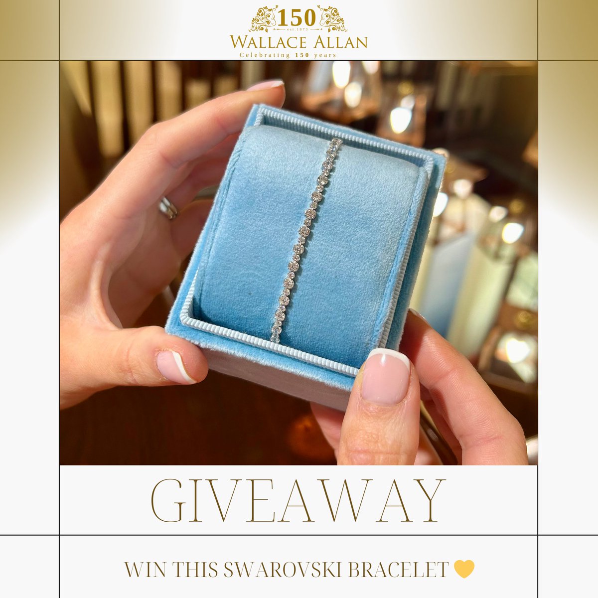 ✨ GIVEAWAY TIME ✨ Win this stunning, elegant Swarovski bracelet. Here's how to enter: 💎 Follow our page 💎 Like this post 💎 Tag your friend in the comments below Winner will be revealed on Monday, 22nd. Best of luck! #WallaceAllan #GiveawayTime #Swarovski