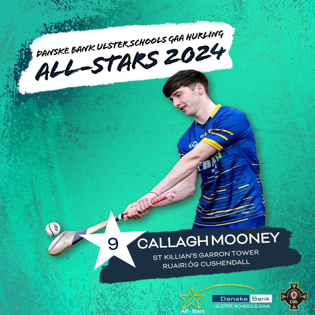 The third @StKillians player selected is Callagh Mooney who produced a series of impressive performances in the @DanskeBank_UK Mageean cup campaign. Another @RuairiOgCLG man player who has won a number of county & provincial medals with both club & county.