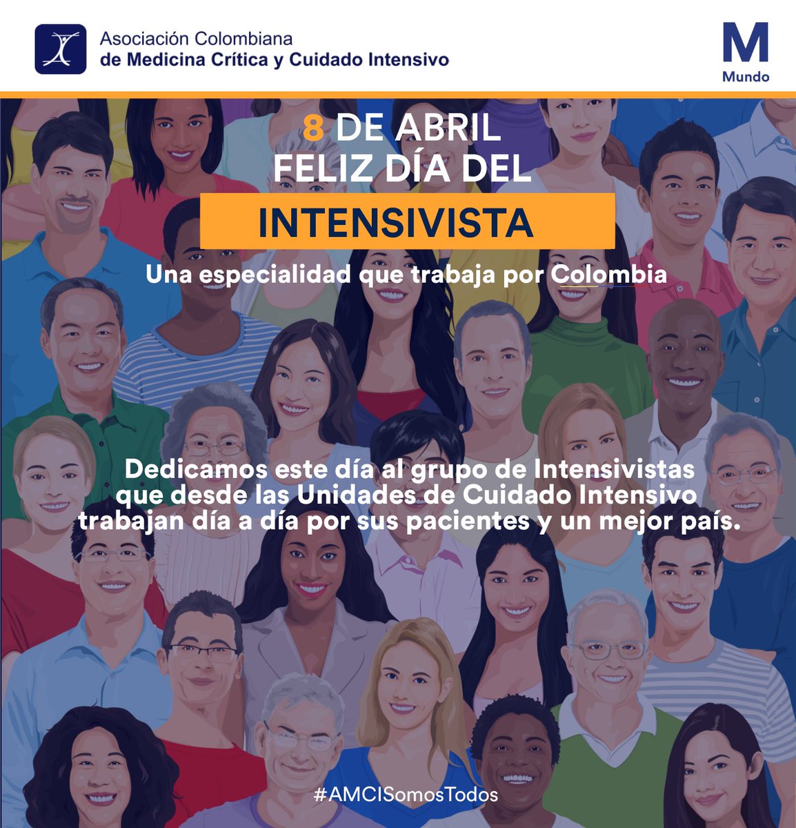 🥳 Reconocemos en este día la labor de todos los Intensivistas de Colombia que desde sus UCIs luchan por los pacientes y por un mejor país. Somos una especialidad que #trabajaporcolombia #felizdíadelintensivista