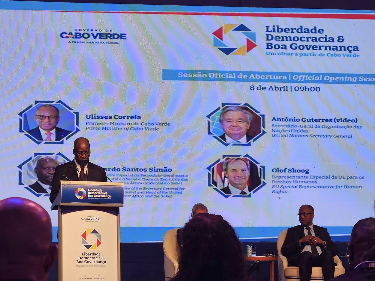 'The vitality of Cape Verde's #youth participation in democratic processes serves as a source of inspiration for young people across West Africa' - Leonardo Simao,  UN Secretary-General Special Representative at the  International Conference Freedom, Democracy and Good Governance