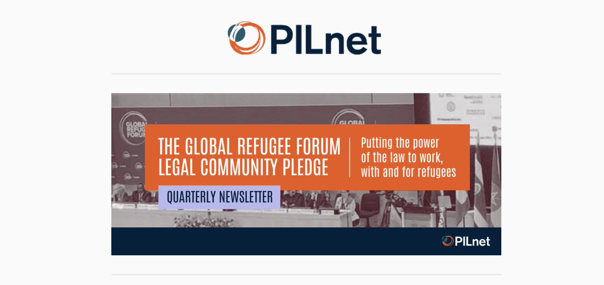 Jjsimperingham's tweet photo. 📰We just published our 1st quarterly #GRFLegalCommunityPledge newsletter for 2024.

⚖️Want to keep up to date on highlights, events, resources and info about the legal community's work with and for refugees.

📩View past newsletters and subscribe here: https://t.co/gHHBBkL53v https://t.co/wD4XU473BF
