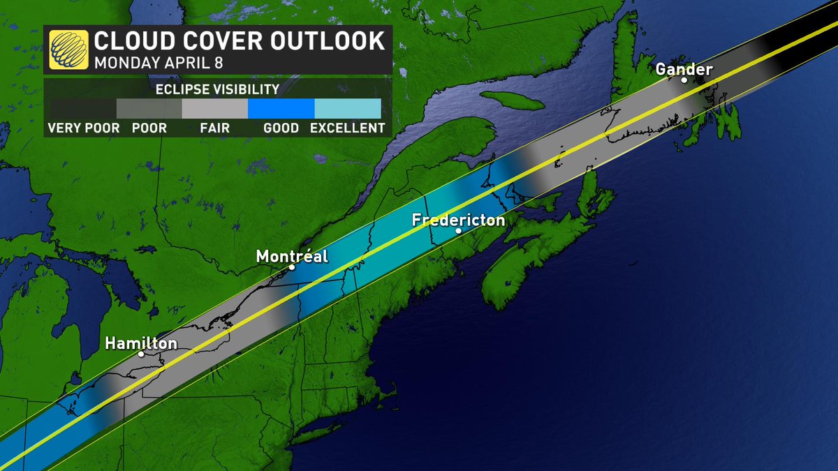 Never has a cloud cover forecast been so important. #TotalEclipse2024 #Canada @weathernetwork