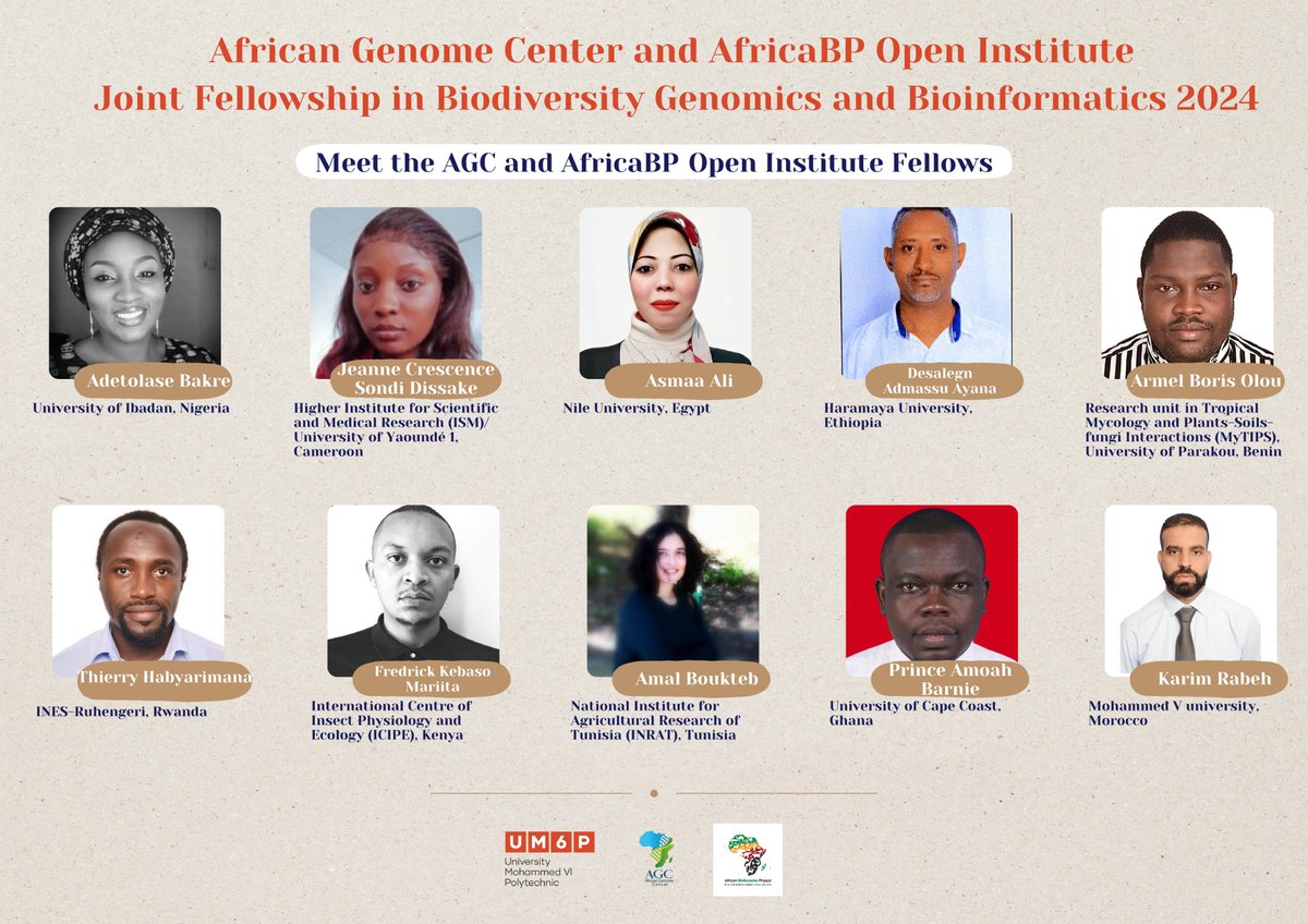 Today, we announce the winners of the AGC - AfricaBP Open Institute Fellowship 2024. @asmaa2li @AmalBk11 @fredrickkebaso @JeanneDissake @OHENEBABARNIE @RabehKarim Dr. Thierry Habyarimana @Dayana63325561 @AdetolaseB @UM6P_officiel