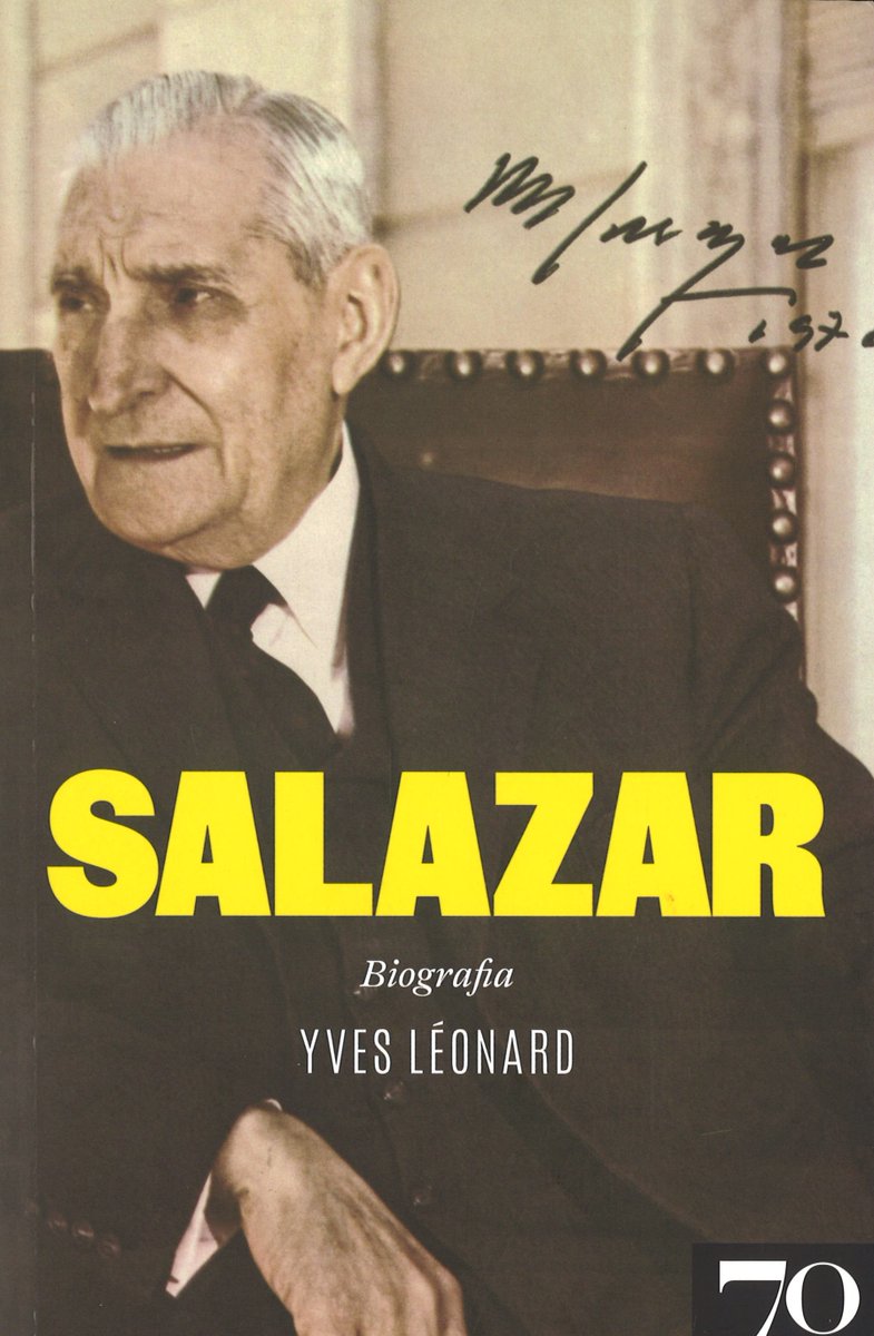 #LeLivreduJour - Salazar. Uma Biografia | Yves Léonard - Ed. 70. [@yvesleonard27]
Salazar a reconfiguré la politique portugaise. 
Depuis le début des années 1930, Salazar a incarné la dictature au point de lui donner son nom.
Que sait-on de lui ? 
À découvrir à la @BibGulbenkian