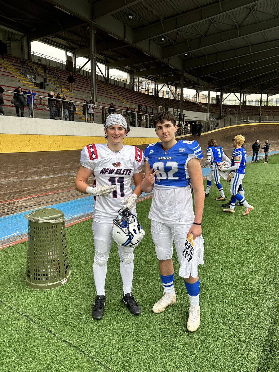 Nic Herakovic (Asheville School, NC) was a strong performer at TE and numerous special teams for the AFW ELITE TEAM vs the National 19U Team played in Milan. The tour group explored Rome, Siena, Florence, Cinque Terra, Lake Como and Lugano, Switzerland. @NicHerakovic