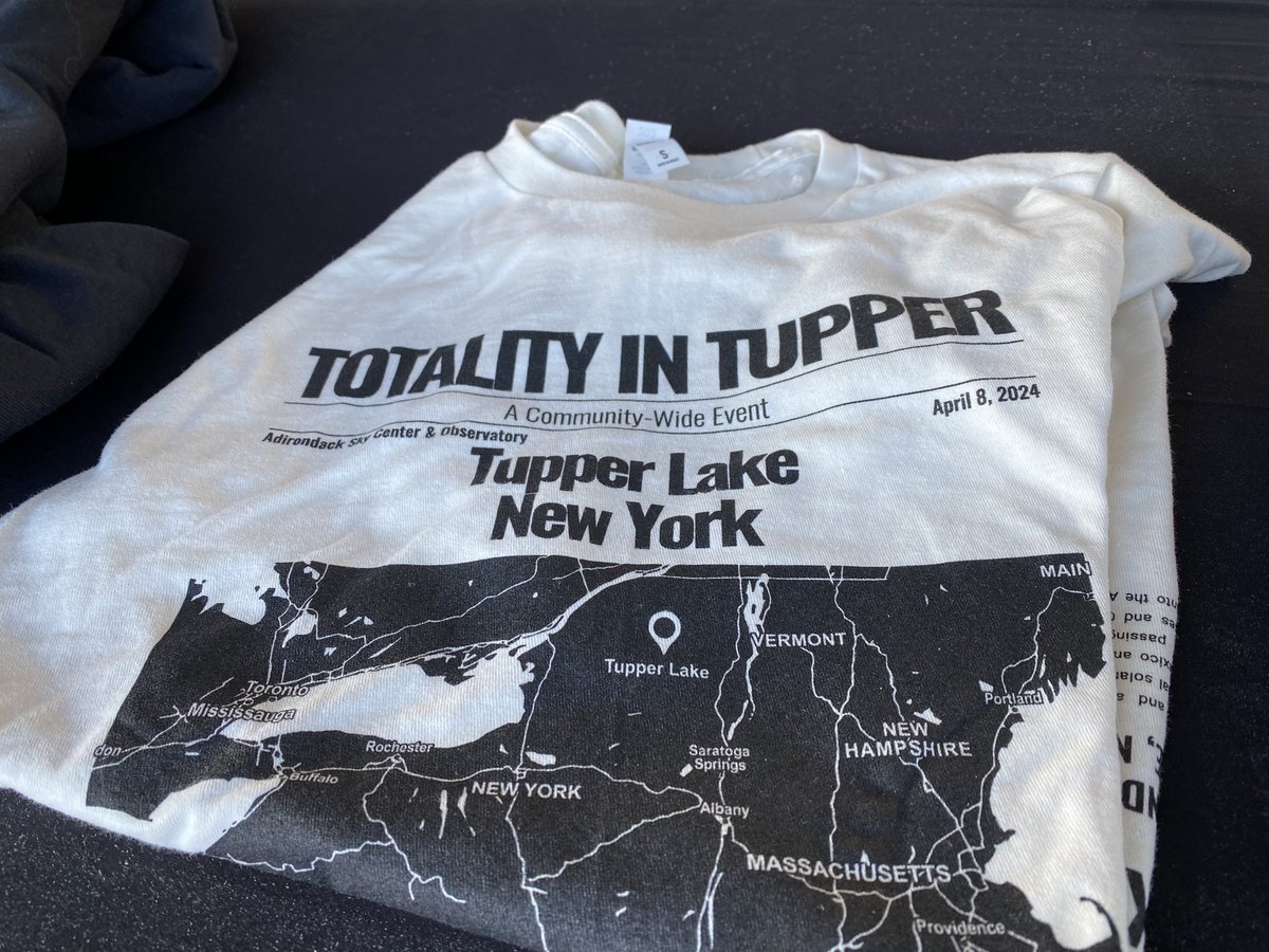 #TotalSolarEclipse Day has reached the #NorthCountry! My team is one of the first to arrive in @TupperLakeNY this morning for #TotalityinTupper! We’re on the ground to deliver you all the highlights from this once-in-a-lifetime celestial event! 🌎🌑☀️