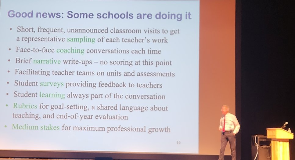 helenrey's tweet photo. Such an interesting presentation that talked about teacher 'evaluation' and ideas ... 
with Kim Marshall
#researchEDG https://t.co/scGG9VMpLW